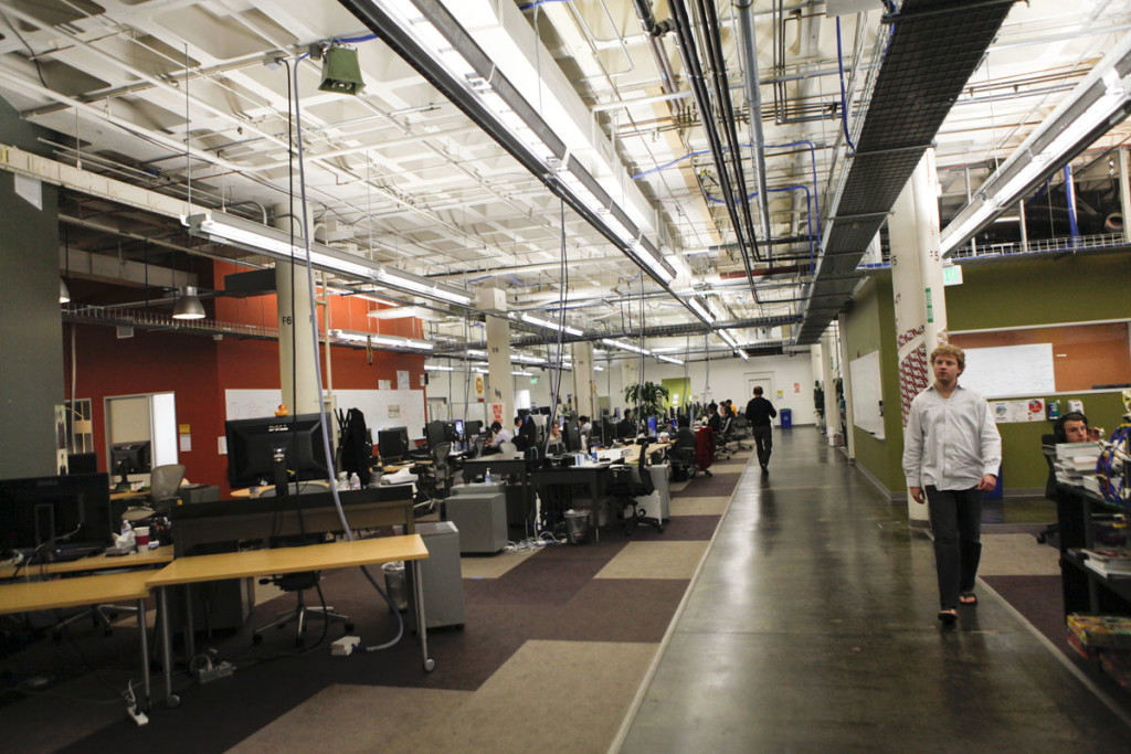 Offices at Facebook headquarters in Palo