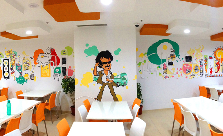 Freshdesk office Chennai wall mural