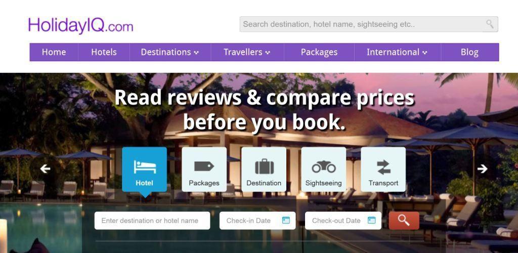 HolidayIq top travel startups in india