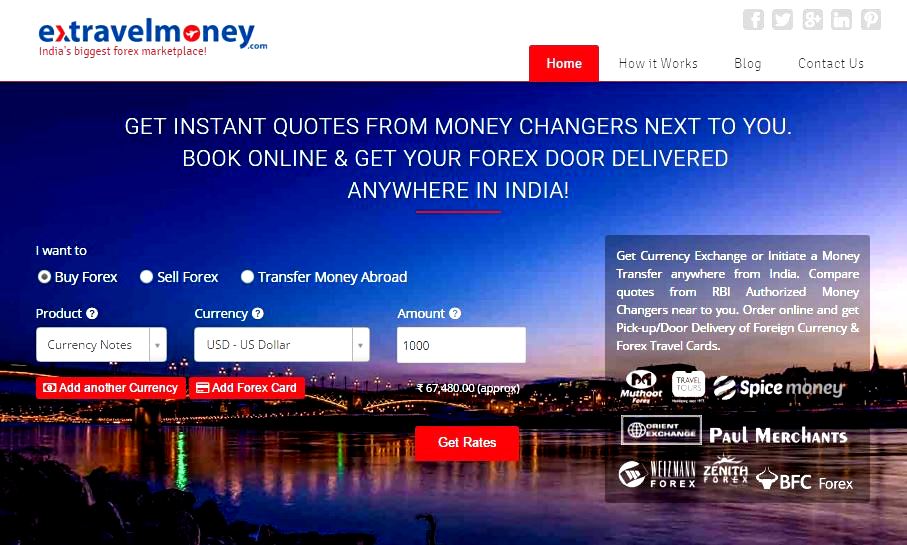 extravelmoney-online foreign exchange india top travel startups in india