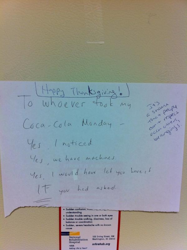 fridge note