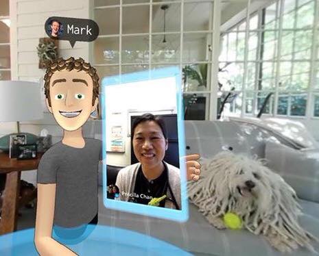 mark zuckerberg virtual selfie