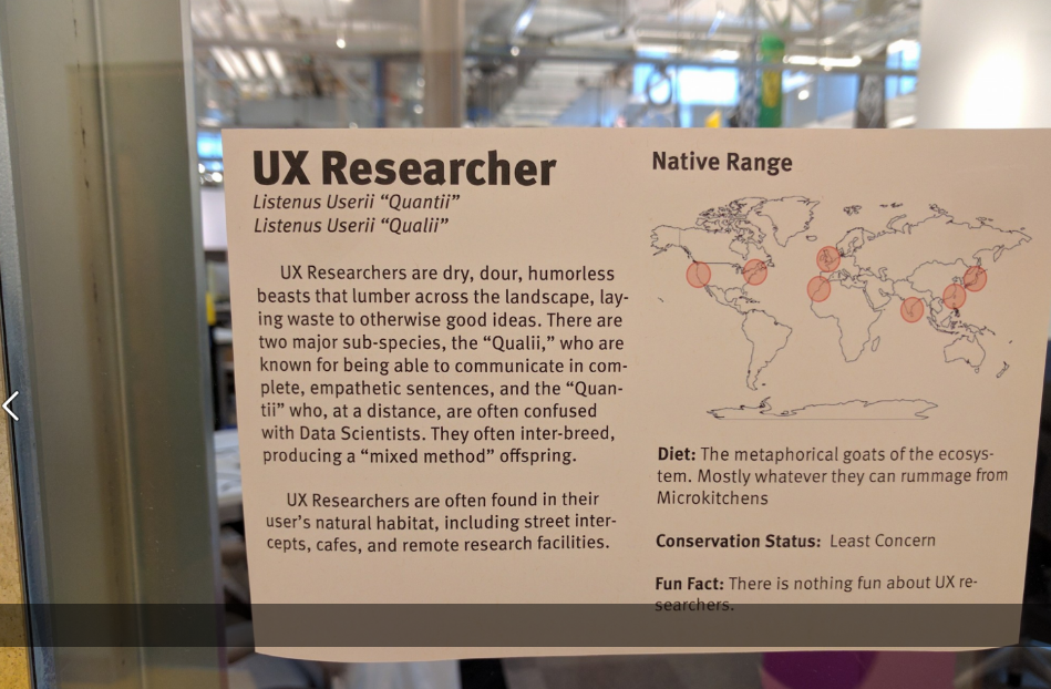 facebook office UX Researcher poster