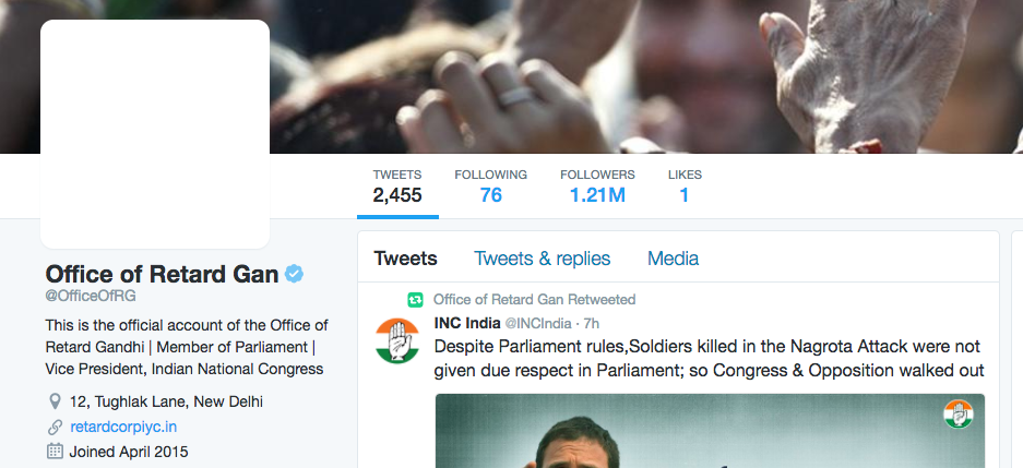 rahul gandhi twitter hacked