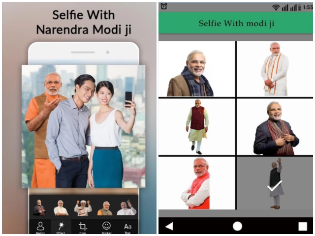 selfie with nadendra modi app