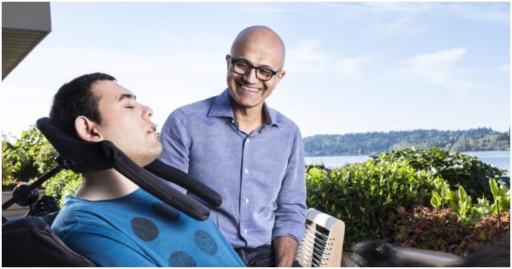 Satya Nadella and his son Zain Nadella