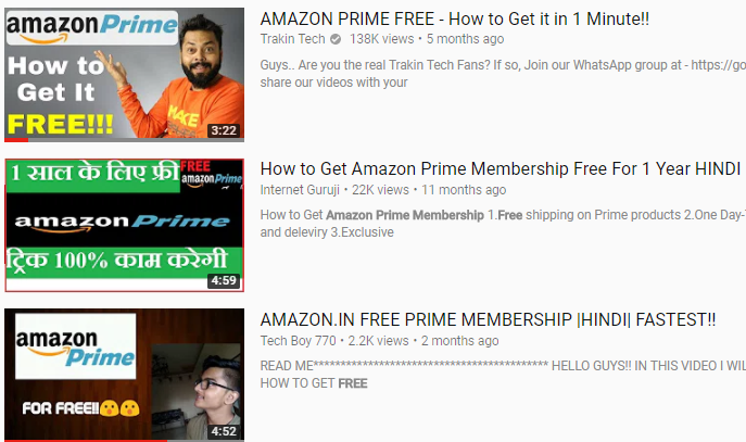 amazon prime membership free india