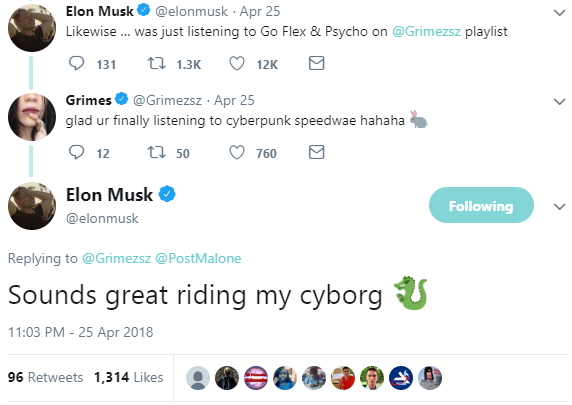 Elon Musk Is Dating Musician Grimes After They Joked About Artificial Intelligence On Twitter