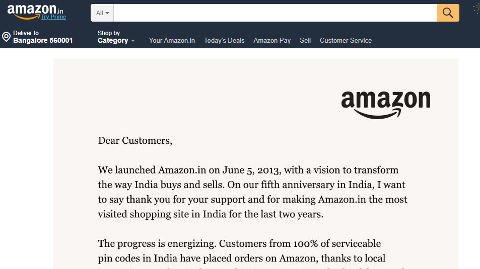 amazon cashback 5th anniversary