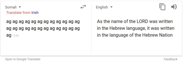 google translate glitch