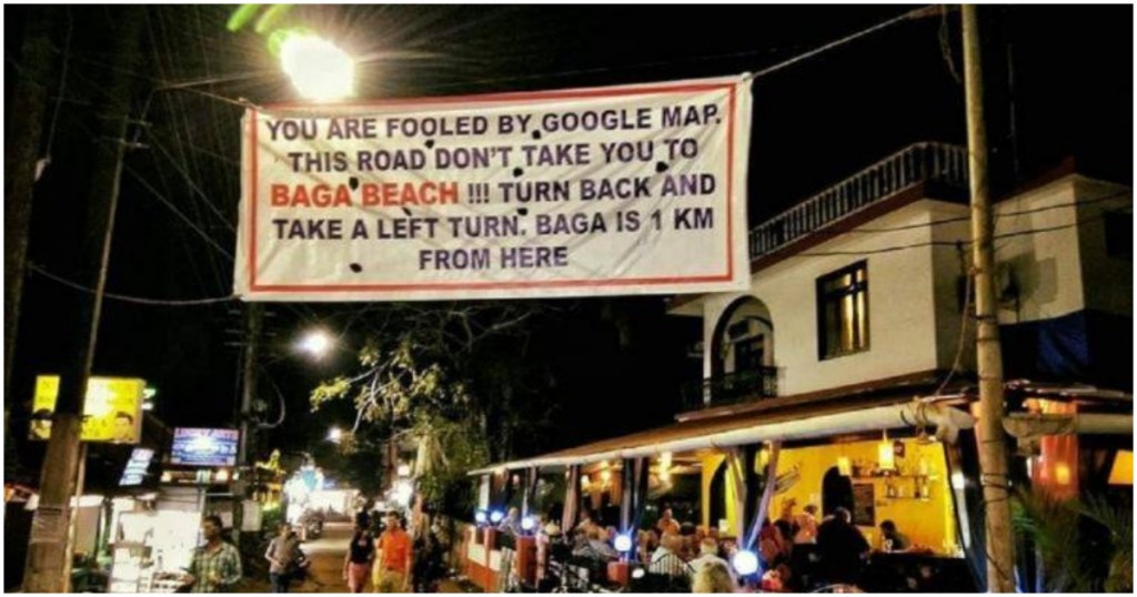 baga beach google maps banner