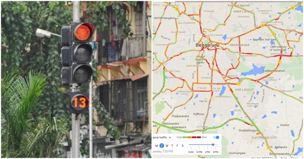 bangalore traffic signals google maps