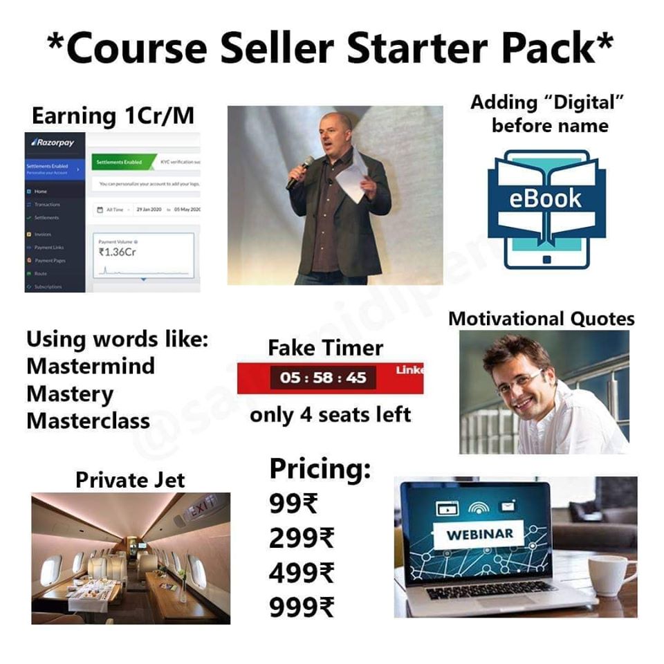 Online coach joke professional course seller meme