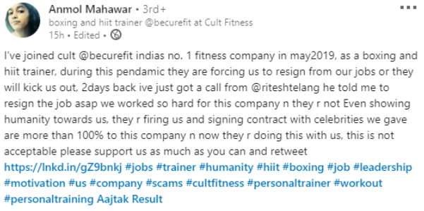 curefit firings