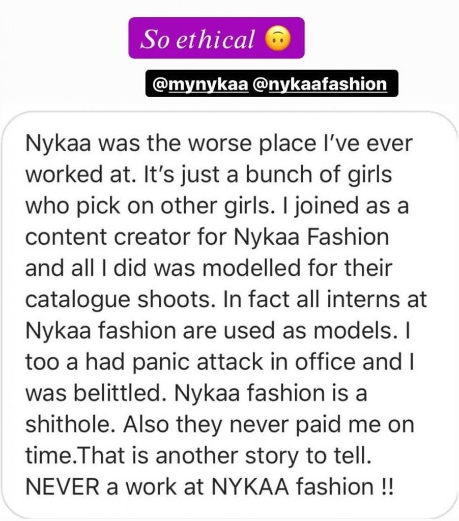 Nykaa workplace harassment