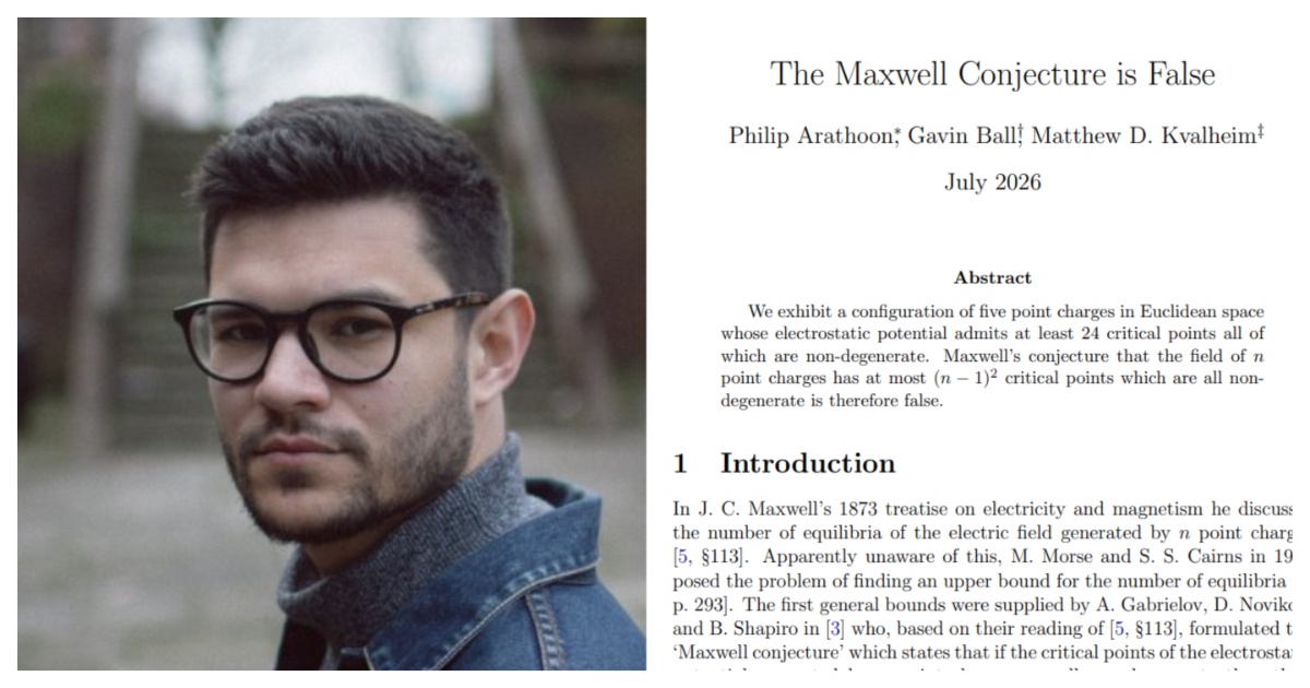 GPT 5.6 Sol Helps Mathematicians Prove That 150-Year-Old Maxwell Conjecture Is False