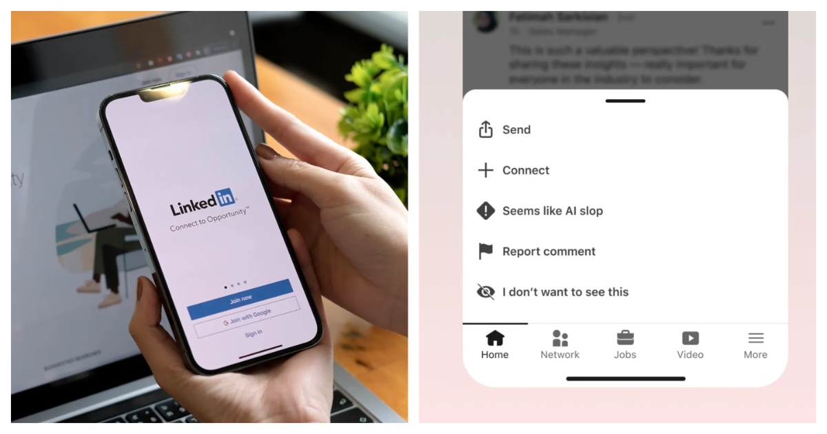 LinkedIn Now Lets Users Report Posts As “Seems Like AI Slop”