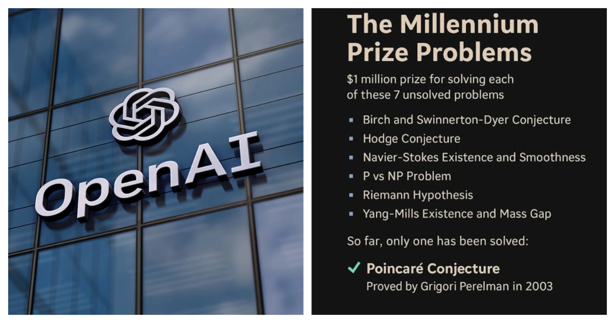 After Navier-Stokes, OpenAI Says It Has Made “Substantial Progress” On Another Millenium Prize Problem