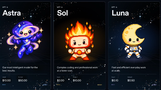OpenAI Releases GPT 6 Sol And GPT 6 Luna With 50% Lower Prices Than GPT 5.6