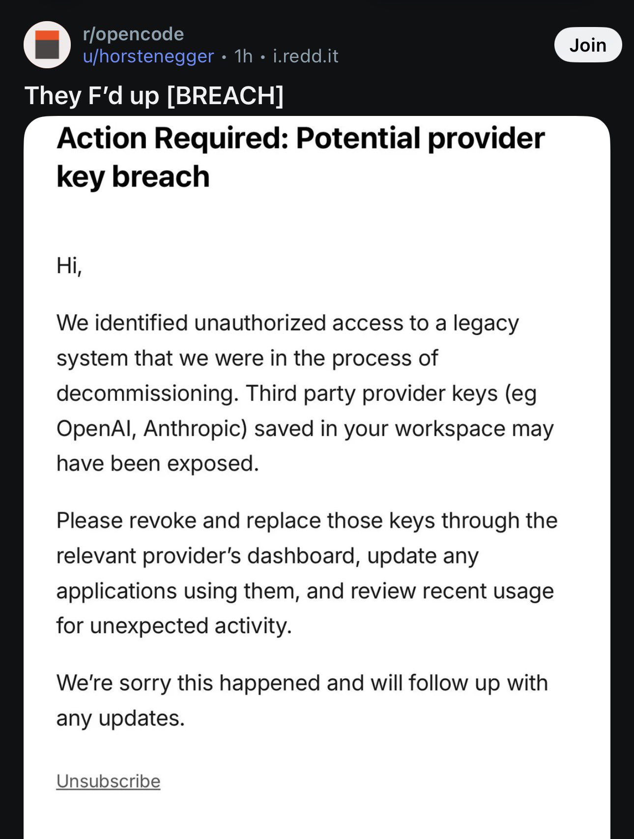 OpenCode Discloses Security Breach, Says Attackers May Have Accessed Users’ OpenAI, Anthropic And Google API Keys