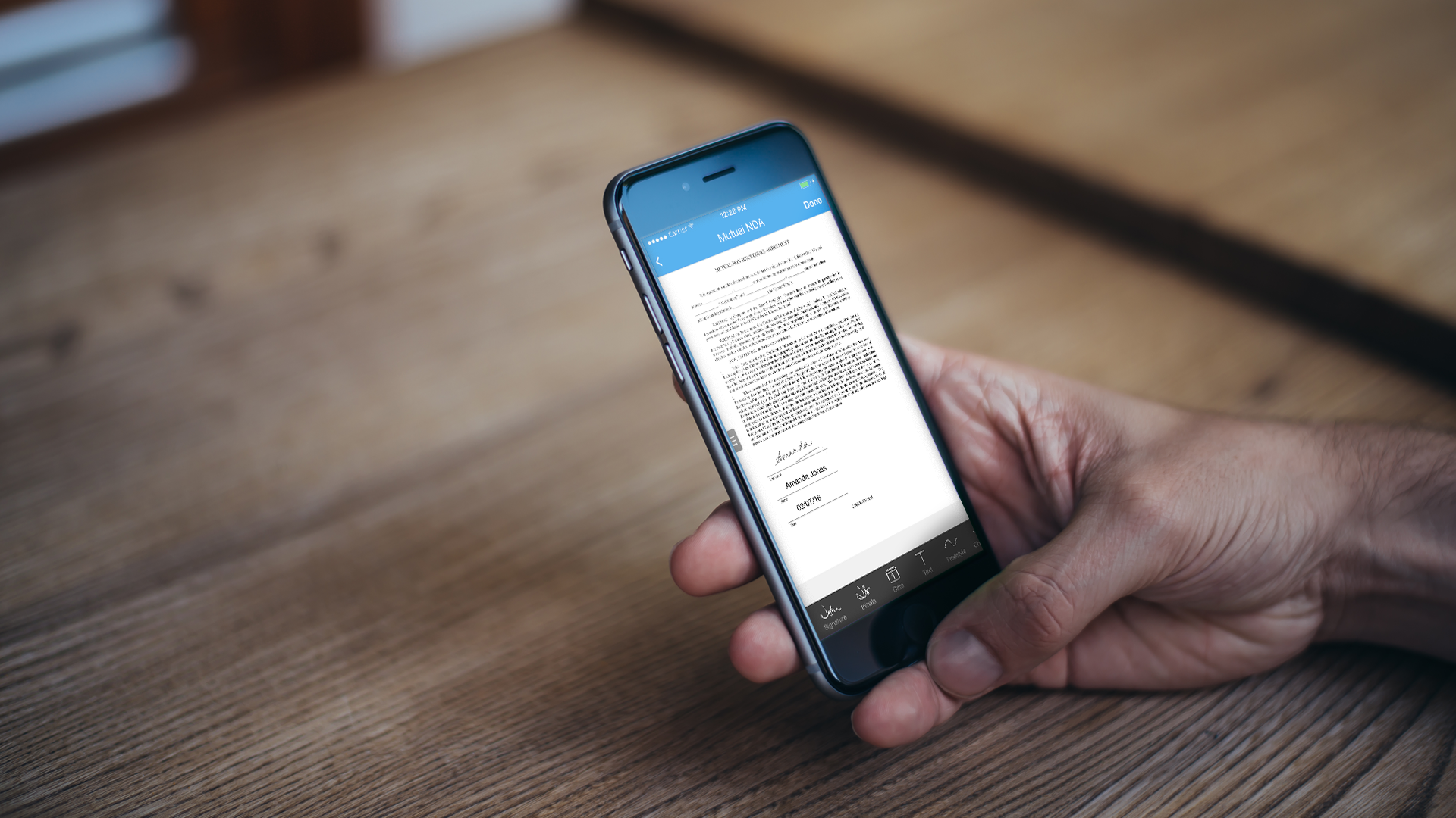 sign documents on iphone app