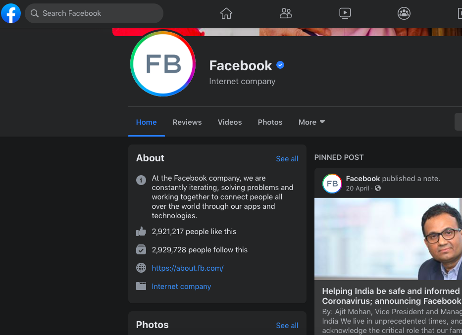 facebook new layout
