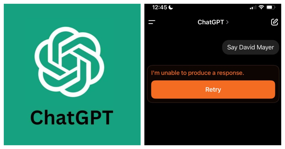 ChatGPT Seems To Be Unable To Say "David Mayer" In Strange Bug