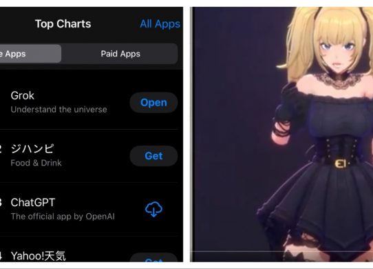 grok top app in japan waifu ai companion ani