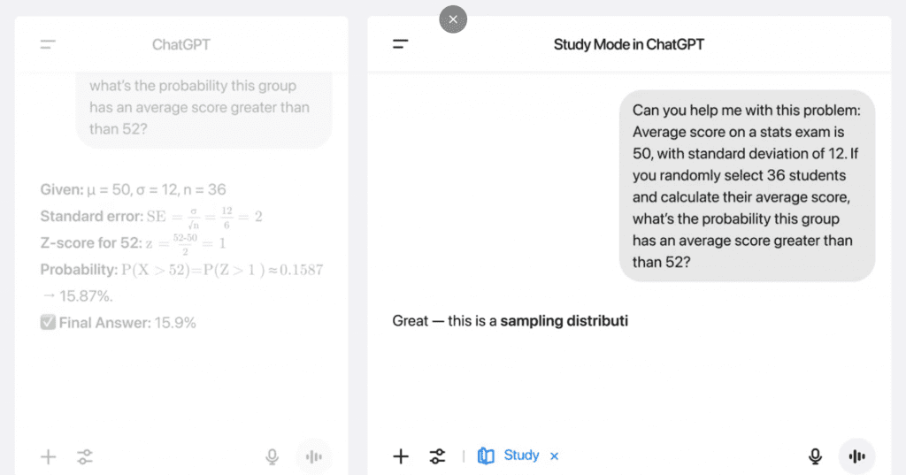 chatgpt study mode for students