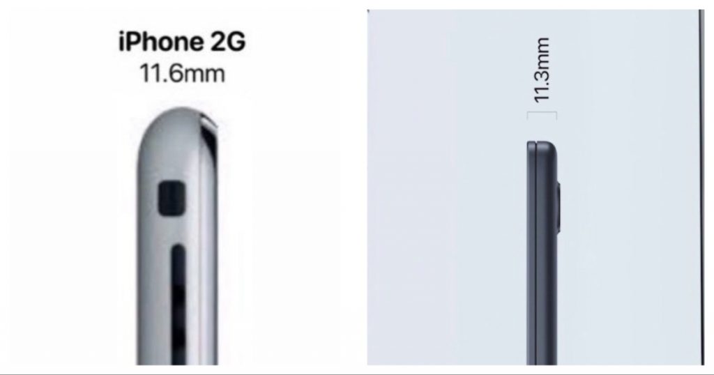 apple macbook is now thinner than the original iphone