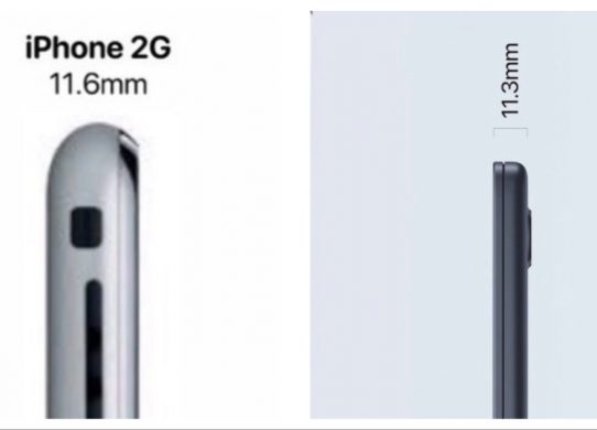 apple macbook is now thinner than the original iphone