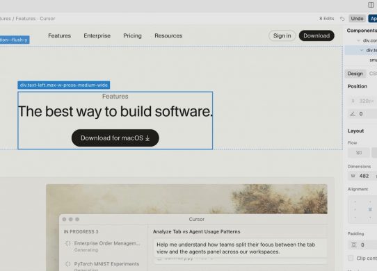 cursor visual editor