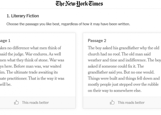 new york times blind test ai