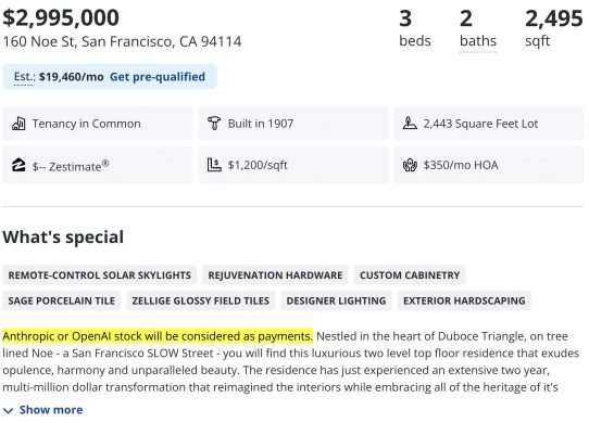 zillow listing openai anthropic stock