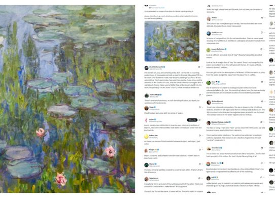 monet painting ai x social experiment