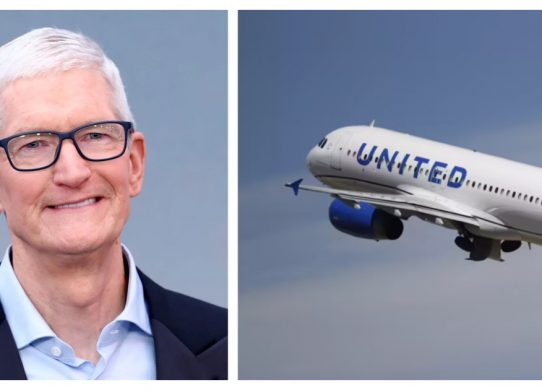 apple united flight to china