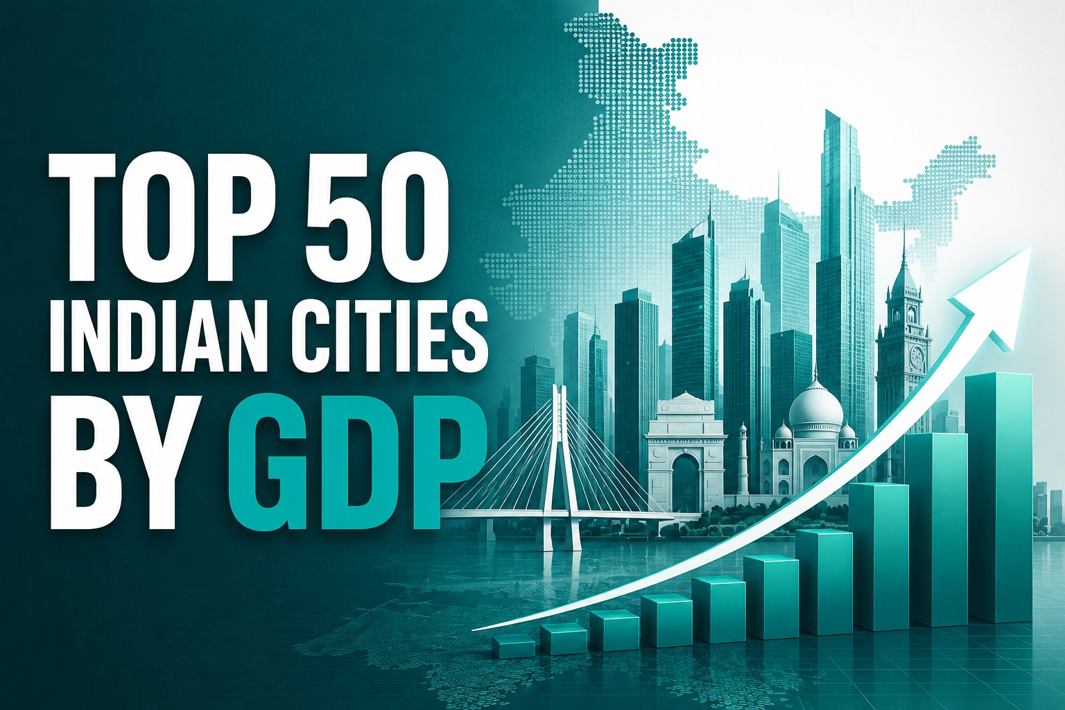 top 50 indian cities by gdp