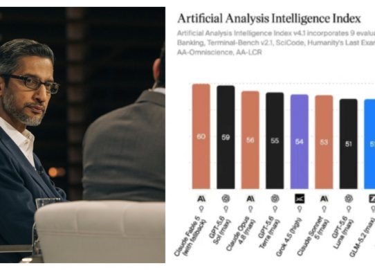 google drops out of top 5 ai model companies