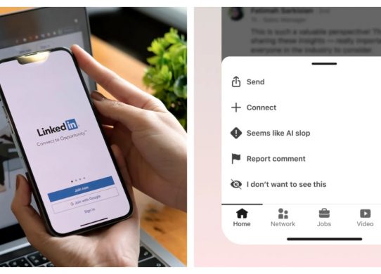 linkedin seems like ai slop button