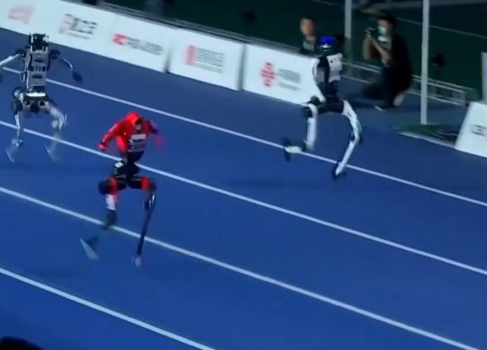 world humanoid games 100 meter 400 meter records