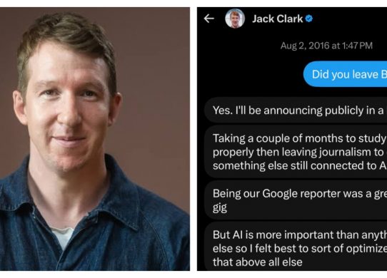 anthropic jack clark journalist bloomberg